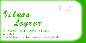 vilmos leyrer business card